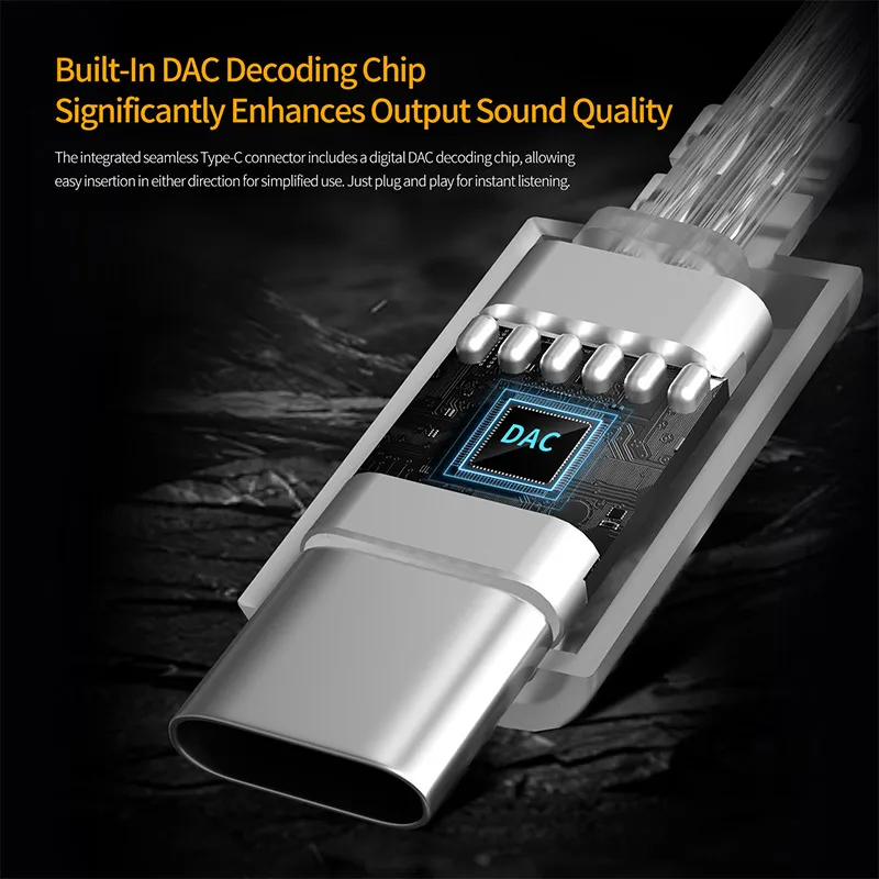 Câble pour écouteurs KZ, câble - Type C Wired Earphones With Mic avis et prix